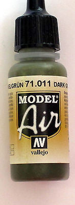 71011 Vallejo Model Airbrush Paint 17 ml Tank Green