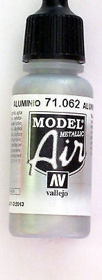 71062 Vallejo Model Airbrush Paint 17 ml Metallic Aluminium