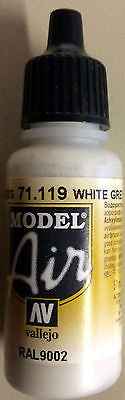 71119 Vallejo Model Airbrush Paint 17 ml White Grey