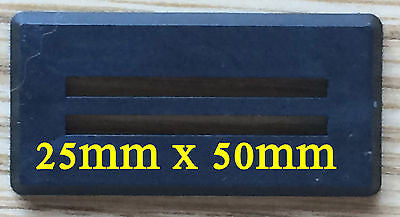 25mm x 50mm Rectangle Bases - 25 count