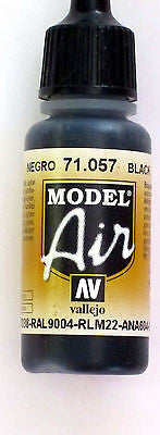 71057 Vallejo Model Airbrush Paint 17 ml Black