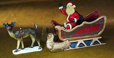 Kit# 9600set Santa's Magical Flying Sleigh Set Hobby Kit - Unpainted Pewter & Resin 4 Pieces
