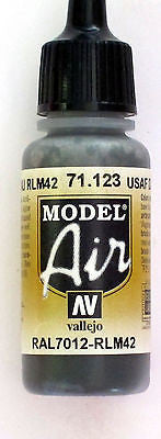 71123 Vallejo Model Airbrush Paint 17 ml USAF Dark Grey