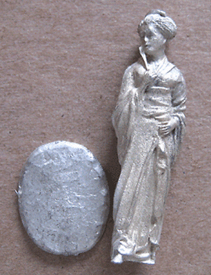 thumbnail image 2 of Valiant Miniatures 54mm Hobby Kit #9503 – Dance Hall Girl Standing – Resin Figure 2 of 3