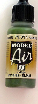 71014 Vallejo Model Airbrush Paint 17 ml Gunship Green
