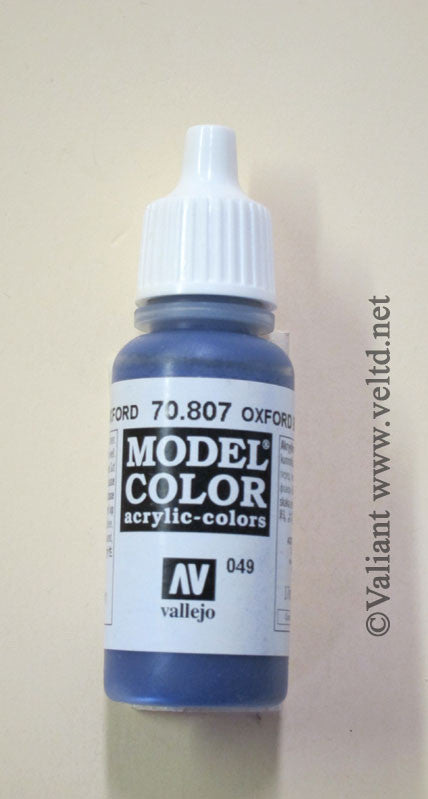 70807 Vallejo Model Color Paint: 17ml  Oxford Blue  (M049)