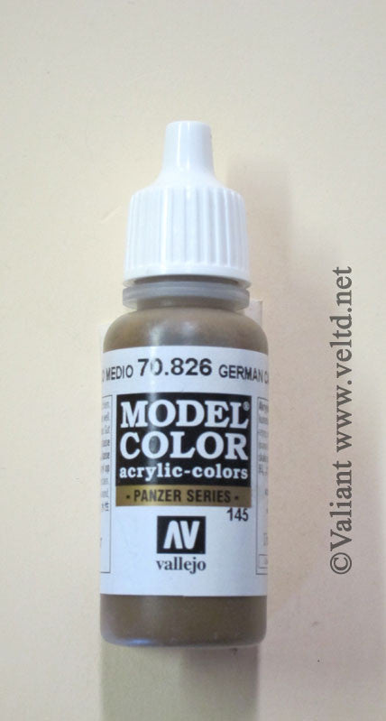 70826 Vallejo Model Color Paint: 17ml  German Camo Medium Brown  (M145)