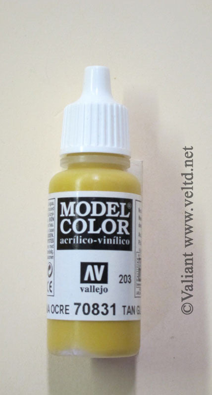 70831 Vallejo Model Color Paint: 17ml  Glaze Tan  (M203)