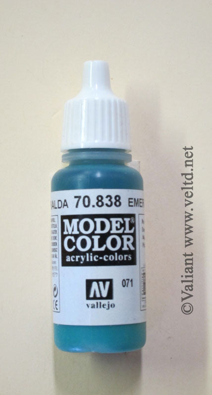 70838 Vallejo Model Color Paint: 17ml  Emerald Green  (M071)