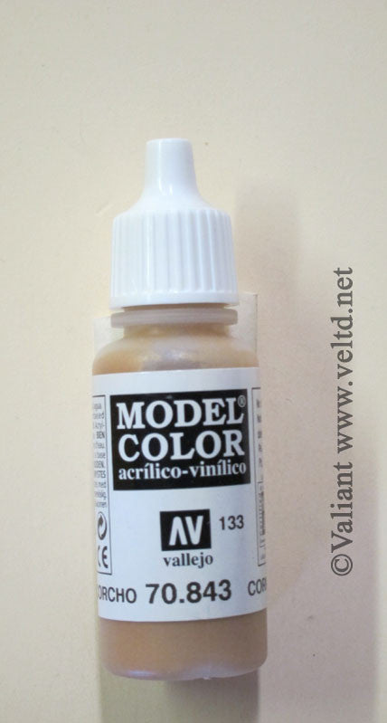70843 Vallejo Model Color Paint: 17ml Cork Brown  (M133)