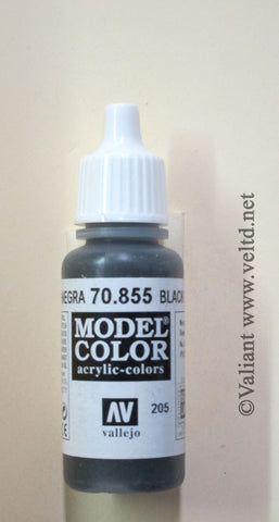 70855 Vallejo Model Color Paint: 17ml  Glaze Black  (M205)
