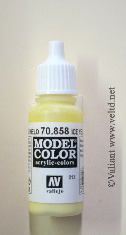 70858 Vallejo Model Color Paint: 17ml  Ice Yellow  (M013)