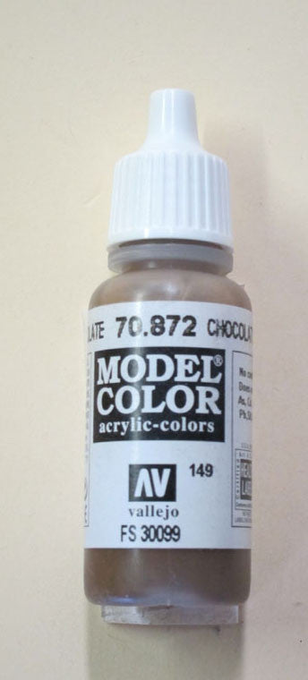 70872 Vallejo Model Color Paint: 17ml  Chocolate Brown  (M149)