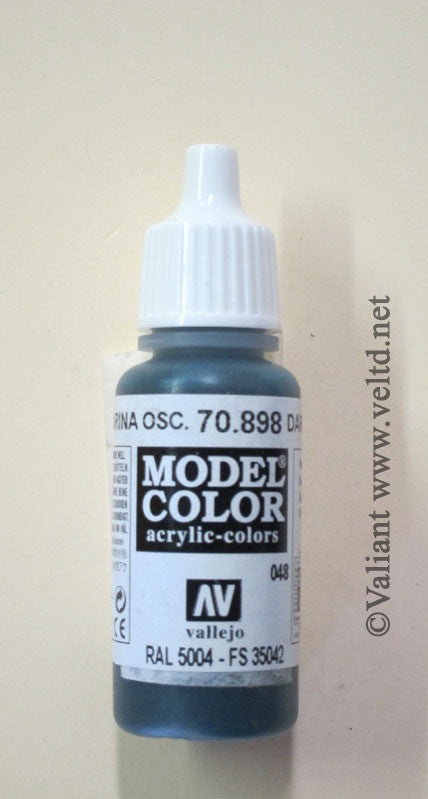 70898 Vallejo Model Color Paint: 17ml Dark Sea Blue  (M048)