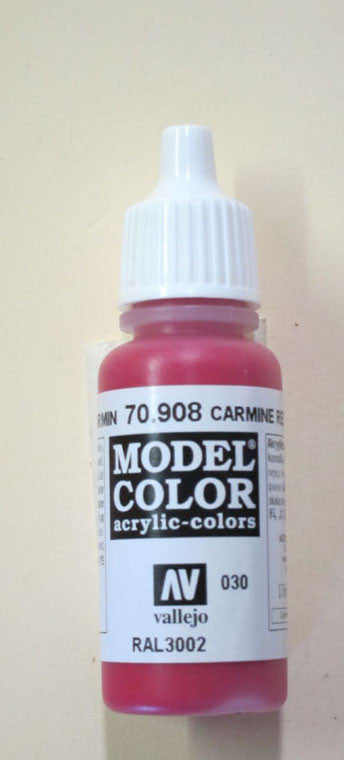 70908 Vallejo Model Color Paint: 17ml  Carmine Red  (M030)