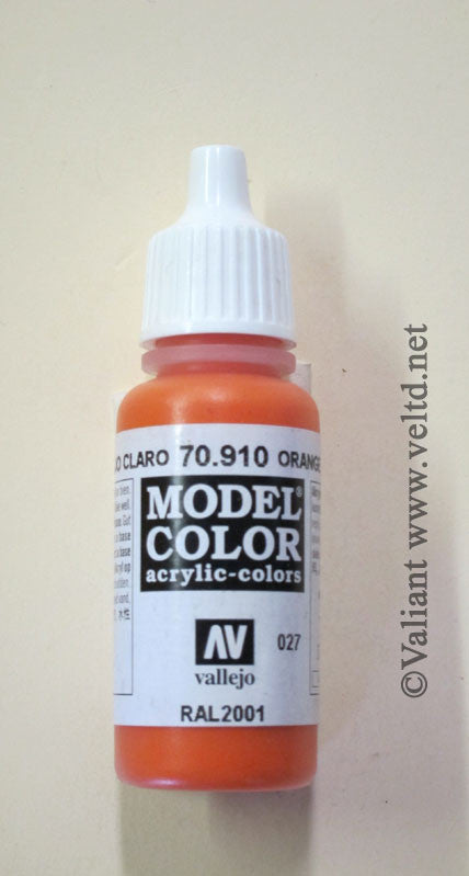 70910 Vallejo Model Color Paint: 17ml Orange Red (M027) , Vallejo Paints ,  Vallejo – Valiant Enterprises Ltd