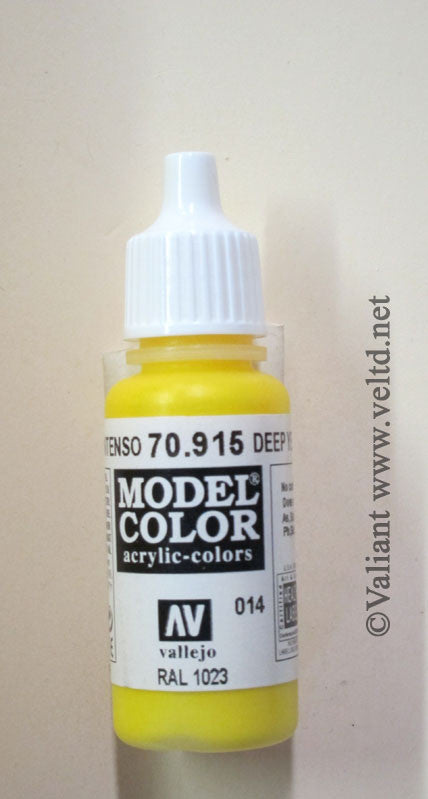 70915 Vallejo Model Color Paint: 17ml Deep Yellow (M014) , Vallejo Paints ,  Vallejo – Valiant Enterprises Ltd