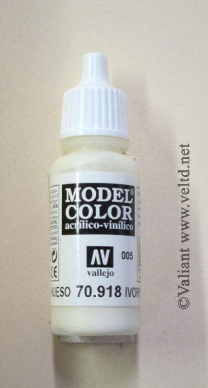 70918 Vallejo Model Color Paint: 17ml Ivory  (M005)