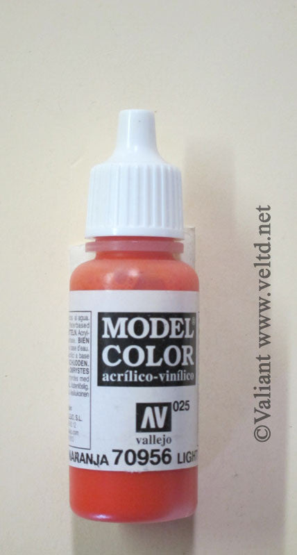 Vallejo Paint 17ml Bottle Orange Red Model Color 