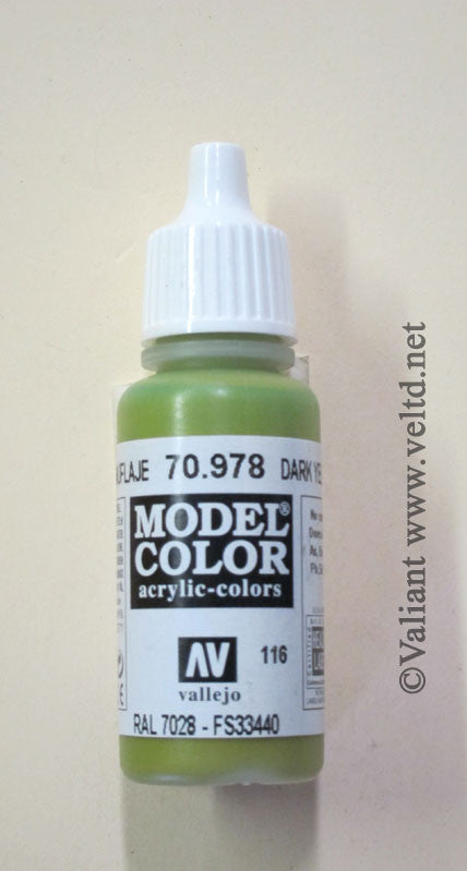 70978 Vallejo Model Color Paint: 17ml  Dark Yellow  (M116)