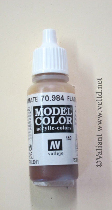 70984 Vallejo Model Color Paint: 17ml Flat Brown  (M140)