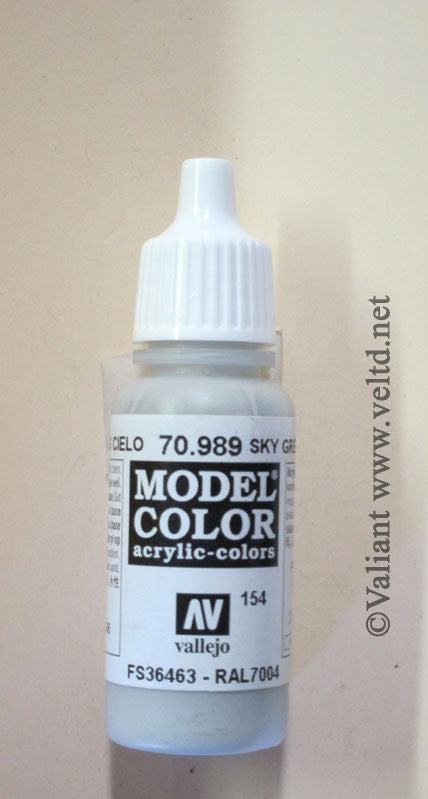 70989 Vallejo Model Color Paint: 17ml  Sky Grey  (M154)