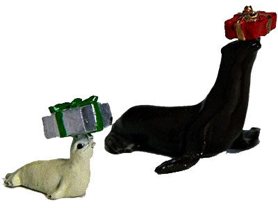 Kit# 9999 - Adult & Pup Christmas Seals with gifts
