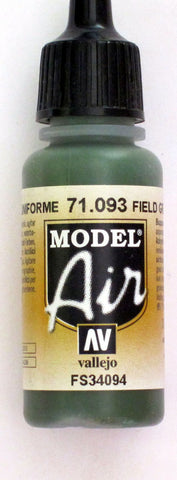 71093 Vallejo Model Airbrush Paint 17 ml Field Green