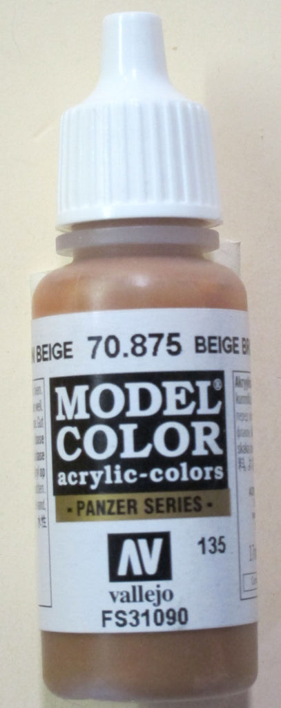 70875 Vallejo Model Color Paint: 17ml  Beige Brown  (M135)