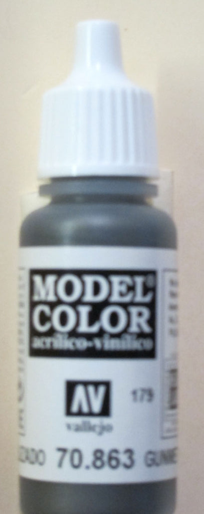 70863 Vallejo Model Color Paint: 17ml Gunmetal Grey  (M179)