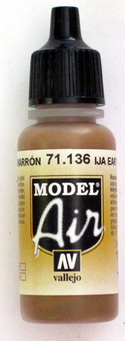 71136 Vallejo Model Airbrush Paint 17 ml IJA Earth Brown