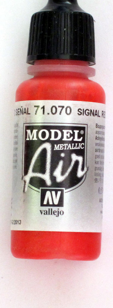 71070 Vallejo Model Airbrush Paint 17 ml Metallic Turn Signal Red , Vallejo  Paints , Vallejo – Valiant Enterprises Ltd