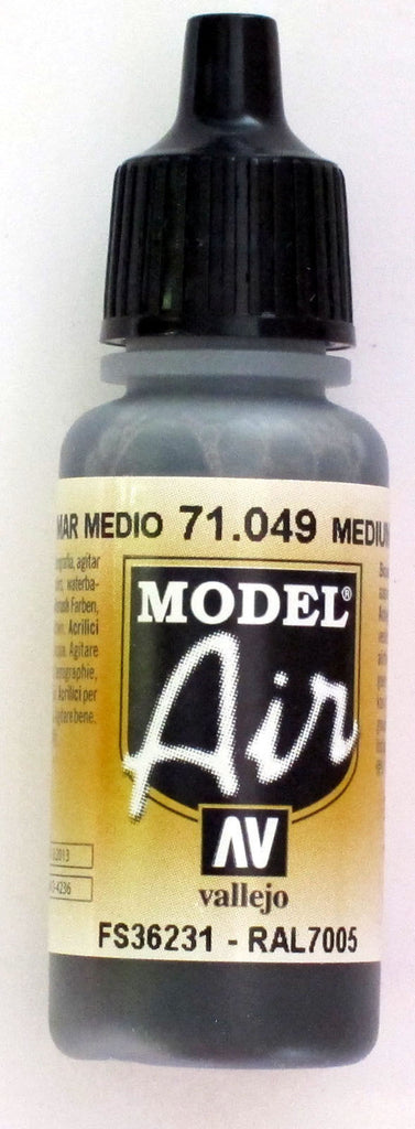 71049 Vallejo Model Airbrush Paint 17 ml Medium Sea Grey