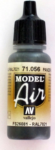 71056 Vallejo Model Airbrush Paint 17 ml Black Grey