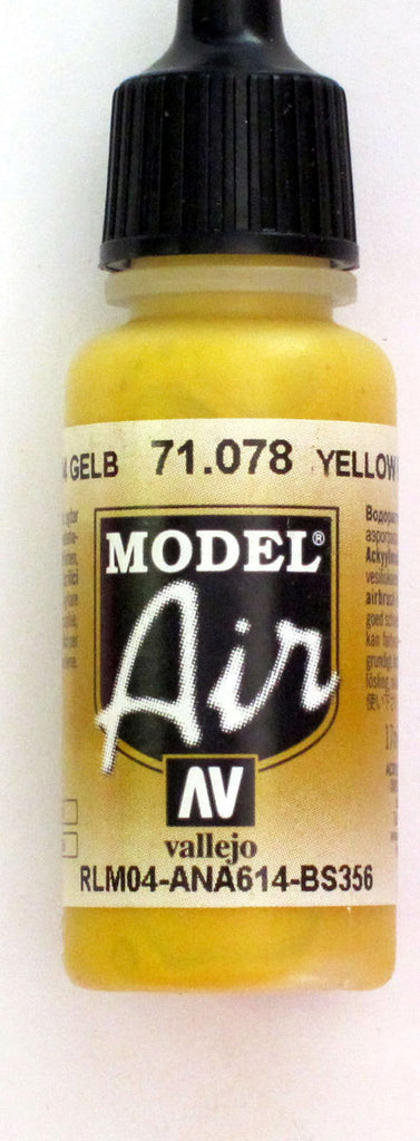 71078 Vallejo Model Airbrush Paint 17 ml Gold Yellow